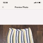 Anthropologie Edme & Eystlle "Cafe Awning" Linen Cream/Navy/Yellow Striped Skirt Photo 6