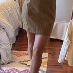 Free People Brown Faux Leather Skirt Photo 0