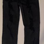 Kancan Mid Rise Straight Leg Jeans Womens 11/29 Black Distressed KC6038BK Photo 7