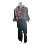 J Jill XL Corduroy Pull On Corduroy Pant Black Cotton Stretch Comfort Classic Photo 1