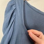 Nation Ltd Womens Thea Sweetheart puff sleeve Blue Smocked Waist Maxi Dress M Photo 5