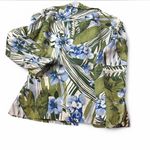 Kasper  Linen‎ Blend Tropical Print Blazer Photo 3