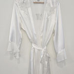 Linea Donatella Bride white Robe for wedding day size large X large good used condition Photo 0