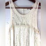 Blu Pepper Blu-Pepper Vintage L Boho Sleeveless Cotton Lace Trim Midi Dress in Teal Blue Photo 2