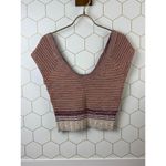 Free People  Multicolored Annie Hall Crochet Sweater Crop Top - Size - Medium Photo 4
