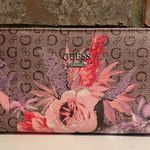 Guess Floral Zippered Wallet Logo Brown Ashville Large Photo 0