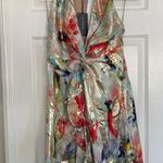 Liv Foster Printed Jacquard Gown in Gold Multi Multiple Size 6 Photo 0