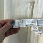 ZARA NWT cotton white collared tie front blouse coverup M Photo 4