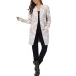 Frye NWT  Ladies' Patterned Cardigan Sweater Oatmeal Combo M Photo 5