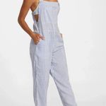RVCA Zika jumper Blue Striped Overalls COVERUP jumpsuit XS Photo 4