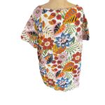 C&C California C&C California Positively Curvy Women's Tropical Tunic Top 100% Linen 1X Photo 4