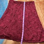 Loft  Lace Skirt Lined Red size 2 Photo 4