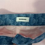 Sandro  Light Pink Mini Skirt with Blue Trim Photo 5