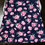 Karen Scott  Sport Navy Blue Floral Print Short Sleeve Dress Photo 7