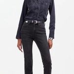 Madewell  Womens Mid-Rise Stovepipe 25T 25 Tall Straight Leg Black Charcoal Jeans Photo 0