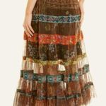 Johnny Was  Wilhelmena Tiered Mesh Skirt multi colored XL Photo 3