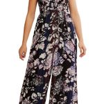 Free People NWT melrose smocked wide leg jumpsuit S Photo 0
