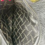 Vintage Marino orlandi large black leather tote bag purse laptop designer gold h Silver Photo 7