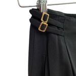 VTG 80’s Trouser Pants With Gold Embellished Buckle Detail Black Size 2 Photo 4