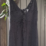 Blue Life  Black & White Polka Dot Lace-Up Dress – Size M Photo 0