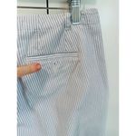 Lands' End Womens Pants Cropped Size 10 Seersucker Clam Digger Summer Cotton Photo 4