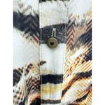 Robert Graham Tiger Print Silk Peplum Blouse Sz L Sheer Studded Boho Top Photo 2