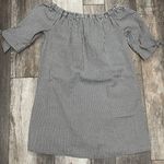 Tacera Gingham Off Shoulder Dress Black White 3/4 Sleeve Size Medium Photo 8