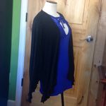 Anthropologie Anthro ELLA MOSS Blk Ruffled Hem Open Jacket EUC L Photo 1