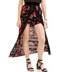 No Boundaries  Black Floral Skort Photo 9