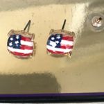 American Flag Earrings Posts Patriotic Memorial Veterans Labor Day July … Photo 2