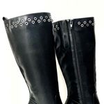 kim rogers New  Black Tall Boot Silver Hardware SZ-9 Photo 6