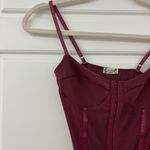 Free People NEW Intimately Night Rhythm Corset Bodysuit Washed Maroon Photo 7