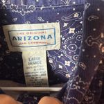 Arizona Jeans VTG Arizona Jean Co Women Corduroy Button Up Shirt L Navy Paisley Cottage Boho Photo 4
