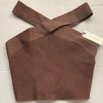 Babaton  Aritzia rich mocha brown sculpt criss cross tank Photo 1