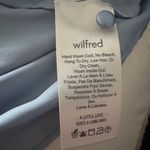 Wilfred Aritzia  Peaufiner Satin Tie Front Shirt Light Blue Photo 7