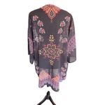 Women’s Sheer Floral Kimono Cardigan – Size L Black Size L Photo 3