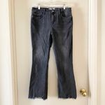 Free People Urban Outfitters Gray High Rise Cropped Flare Raw Hem Jeans Photo 2