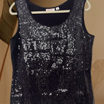 Joan Rivers ‎ Dark Purple Sequins Top Size Medium Photo 0