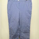 Talbots NEW Blue & White Checked Gingham Perfect Skimmer Capri Pants Size 10 Photo 6