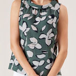 Hobbs London NWT  Clara roll neck tank green  abstract floral Photo 0