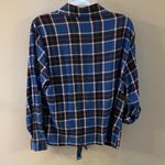Bongo Womens Flannel Shirt - Blue Plaid - Size 1X Photo 5