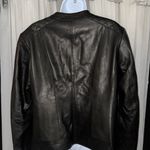 Sleek Black Leather Jacket for Women Size XL Photo 6