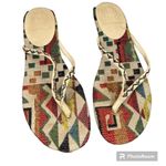 House of Harlow  1960 Boho Woven Tapestry Flip Flop Sandals 7 Photo 2