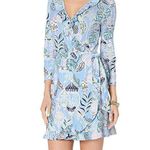 Lilly Pulitzer Jessalynn Long Sleeve Wrap Romper Blue Peri Lapis Lantern XXS NEW Photo 5
