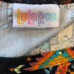 LuLaRoe  Black Orange Blue Southwestern Western Boho Hippie High Low Midi Dress Photo 5