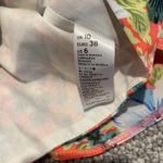 Topshop  Tank Top Women's Size 6 Cropped Bright Floral Zip Back Spaghetti Strap Photo 3