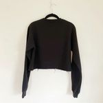 Brandy Melville Nancy ‘Uh Huh Honey’ Cropped Cut Off Sweatshirt Black One Size Photo 5