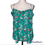 Old Navy  medium ruffle v neck tank top spaghetti strap floral print lightweight Photo 8
