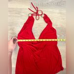 Roma Red Halter Cowl Neck Top M/L Y2K Clubwear Photo 4
