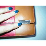 Trina Turk New NWT Designer Handbag Red Purple Tan Leather Flap Silver Womens Photo 6